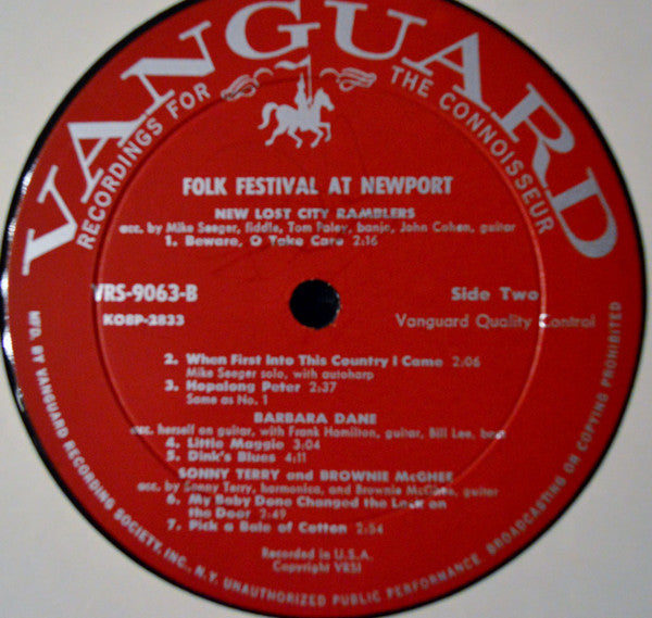 Various : Folk Festival At Newport Vol. 2 (LP, Mono)