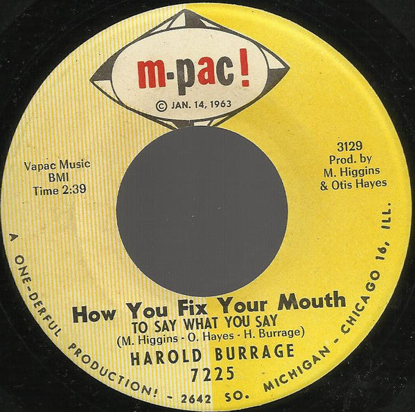 Harold Burrage : Got To Find A Way (7", Single)