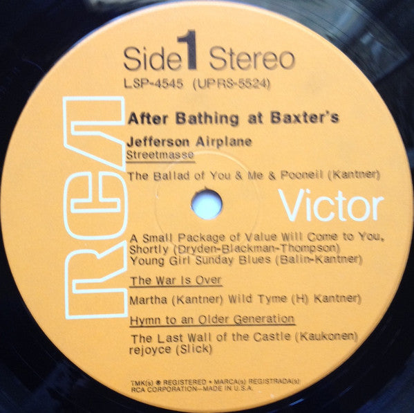 Jefferson Airplane : After Bathing At Baxter's (LP, Album, RP)