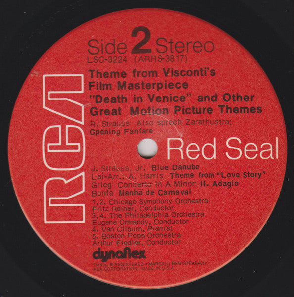 Van Cliburn / Eugene Ormandy / Arthur Fiedler / Erich Leinsdorf / Fritz Reiner : Death In Venice (LP, Album, Comp, Ind)