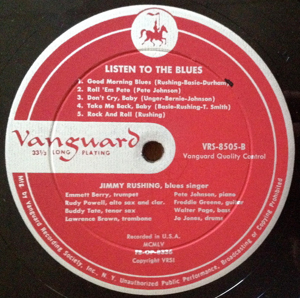 Jimmy Rushing : Listen To The Blues With Jimmy Rushing (LP, Album)