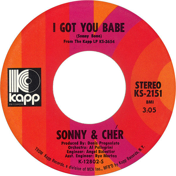 Sonny & Chér* : All I Ever Need Is You (7", Single)