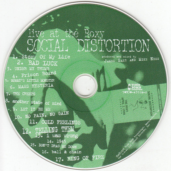 Social Distortion : Live At The Roxy (CD, Album)