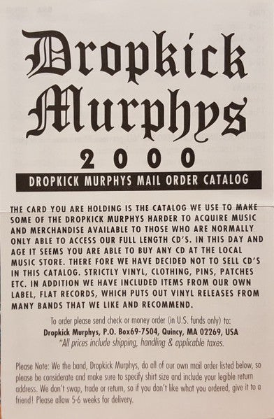 Dropkick Murphys : The Singles Collection (Volume 1 1996-1997) (CD, Comp)