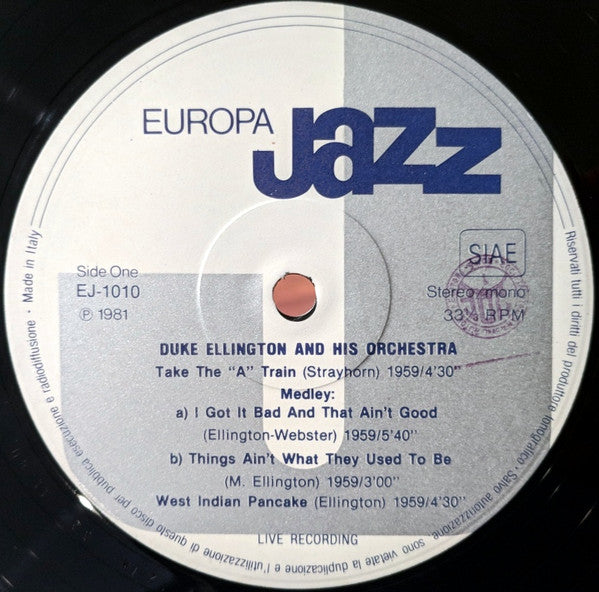Duke Ellington, Cat Anderson, Cootie Williams, Johnny Hodges : Europa Jazz #12 (LP, Album, Mono)
