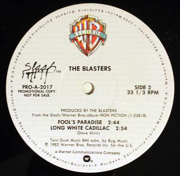 The Blasters : Barefoot Rock (12", Promo)