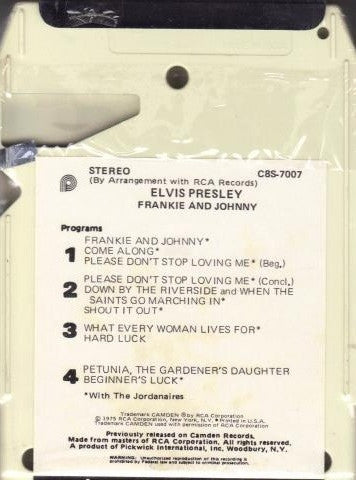 Elvis Presley : Frankie & Johnny (8-Trk, RE)