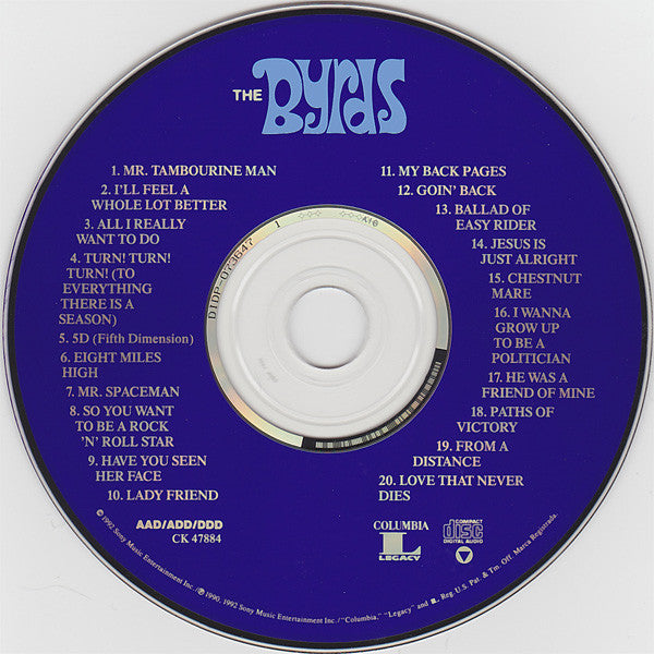 The Byrds : 20 Essential Tracks From The Boxed Set: 1965-1990 (CD, Album, Comp, Club, RM)