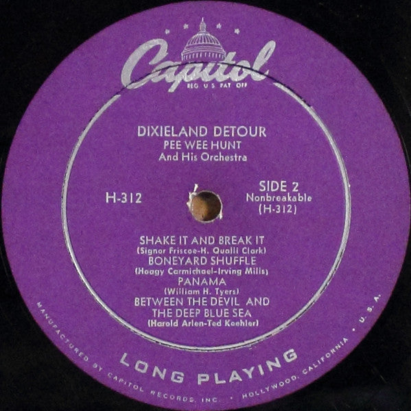 Pee Wee Hunt And His Orchestra : Dixieland Detour (10", Album)