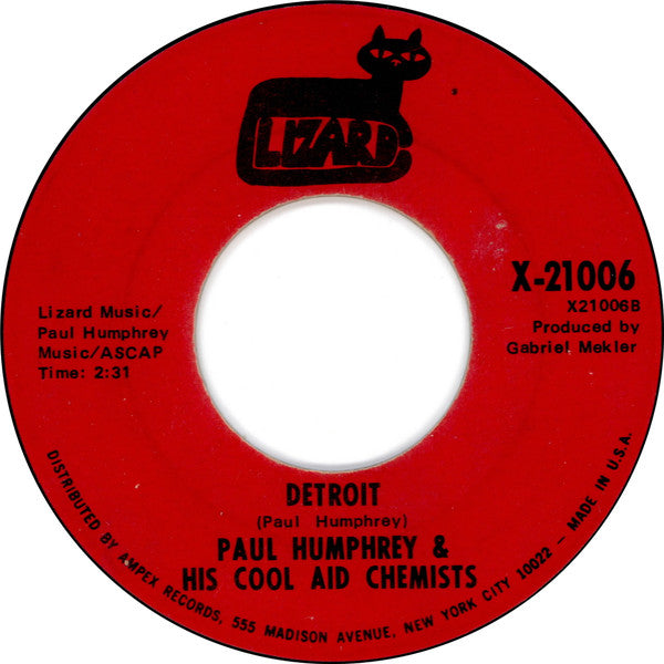 Paul Humphrey & His Cool Aid Chemists : Cool Aid / Detroit (7", Single)