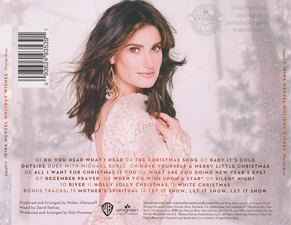 Idina Menzel : Holiday Wishes (CD, Album, Tar)