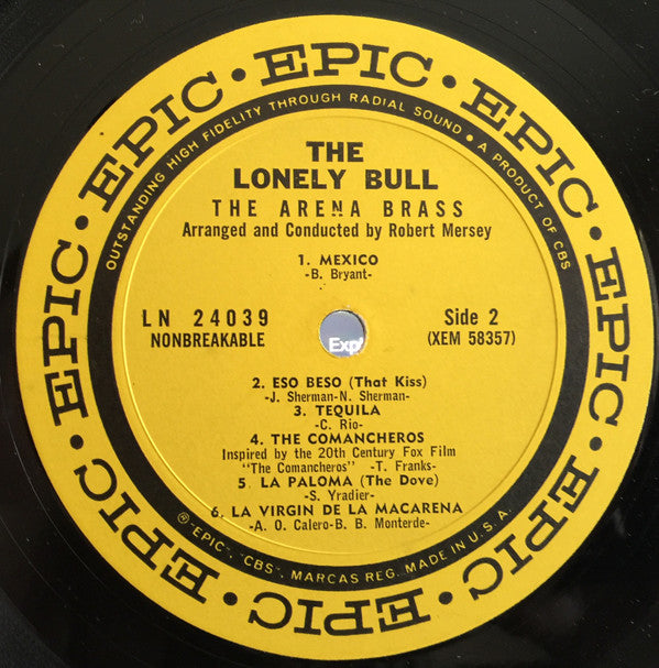 The Arena Brass : The Lonely Bull (LP, Mono)