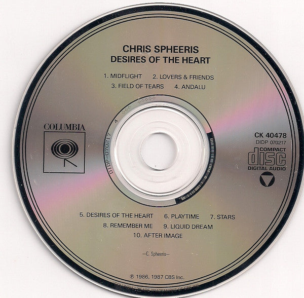 Chris Spheeris : Desires Of The Heart (CD, Album, RE)