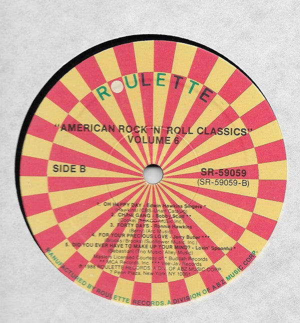 Various : American Rock 'N' Roll Classics Volume Six (LP, Comp, RM)