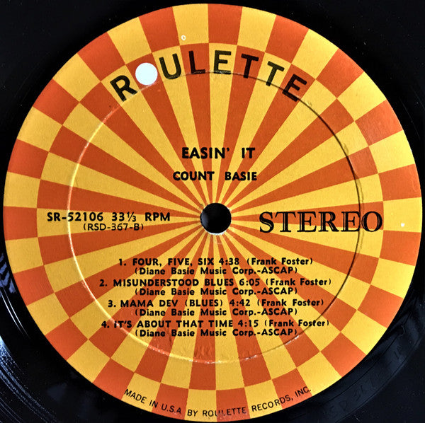 Count Basie Orchestra : Easin' It (Music From The Pen Of Frank Foster) (LP, Album)