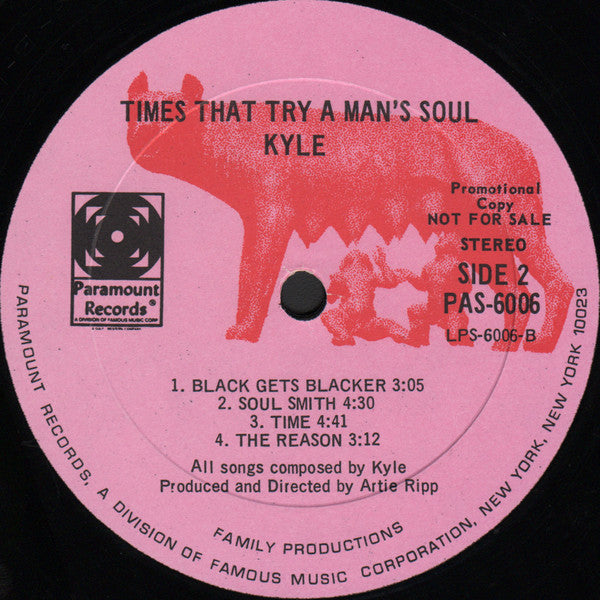 Kyle (8) : Times That Try A Man's Soul (LP, Promo)