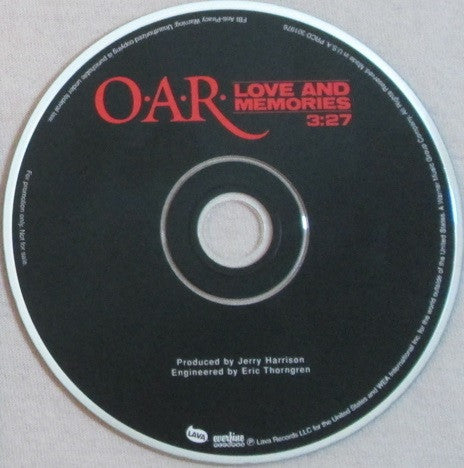 O.A.R. : Love And Memories (CD, Single, Promo)