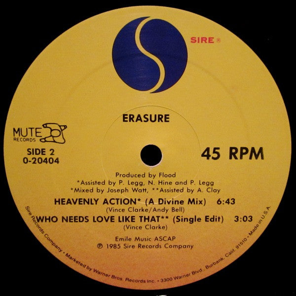 Erasure : Who Needs Love Like That (12", Maxi, All)