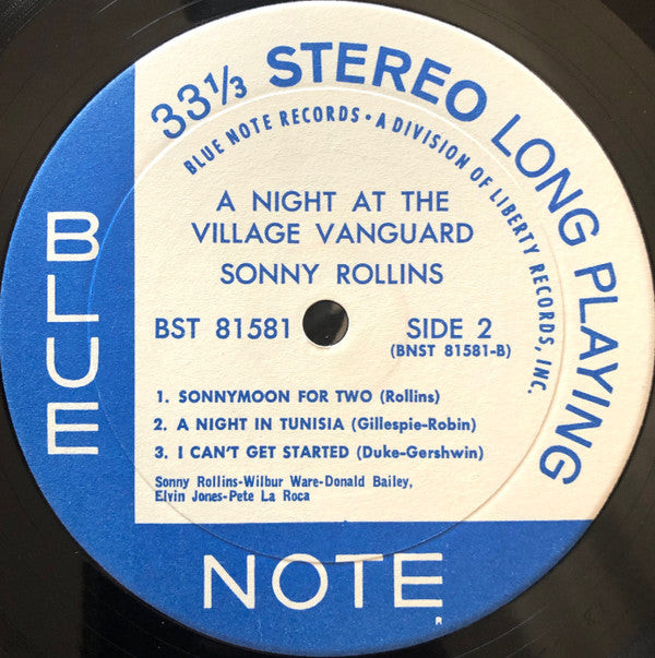Sonny Rollins : A Night At The "Village Vanguard" (LP, Album)