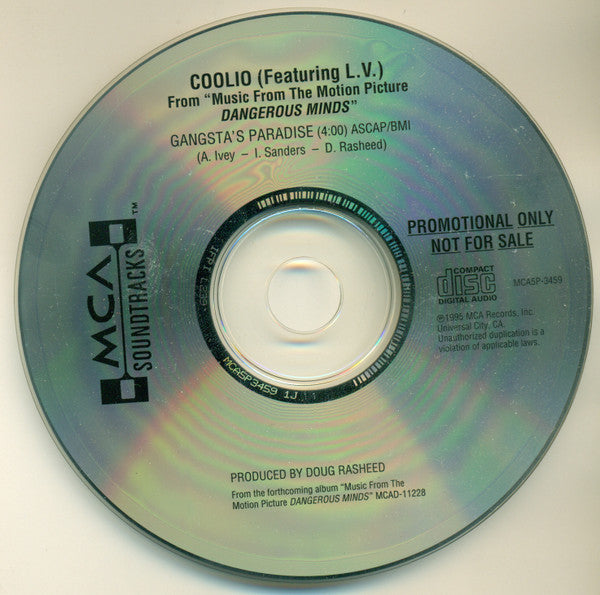 Coolio Featuring LV : Gangsta's Paradise (CD, Single, Promo)