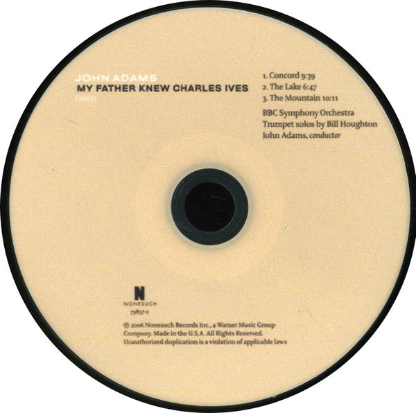 John Adams : The Dharma At Big Sur / My Father Knew Charles Ives (2xCD, Album)