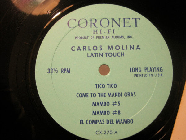 Carlos Molina And His Orchestra : Latin Touch (LP, Album, Mono)