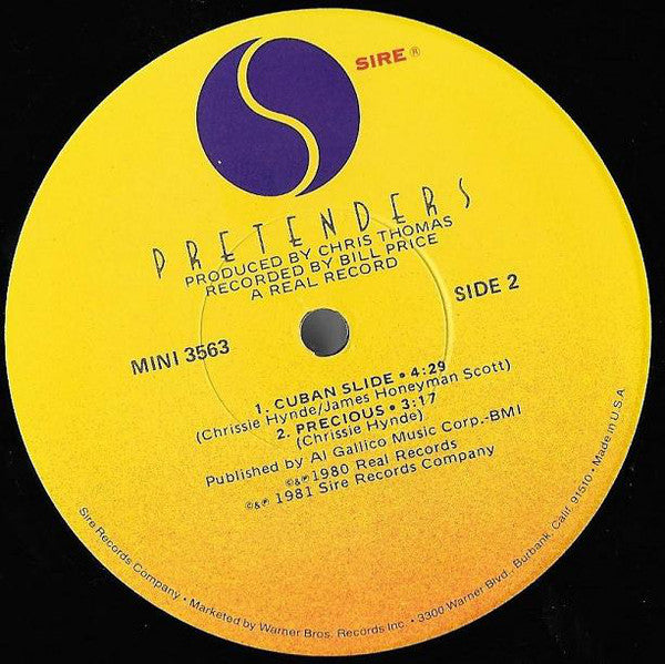 The Pretenders : Extended Play (12", EP, Jac)