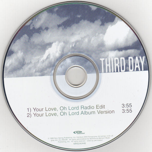 Third Day : Your Love, Oh Lord (CD, Single, Promo)