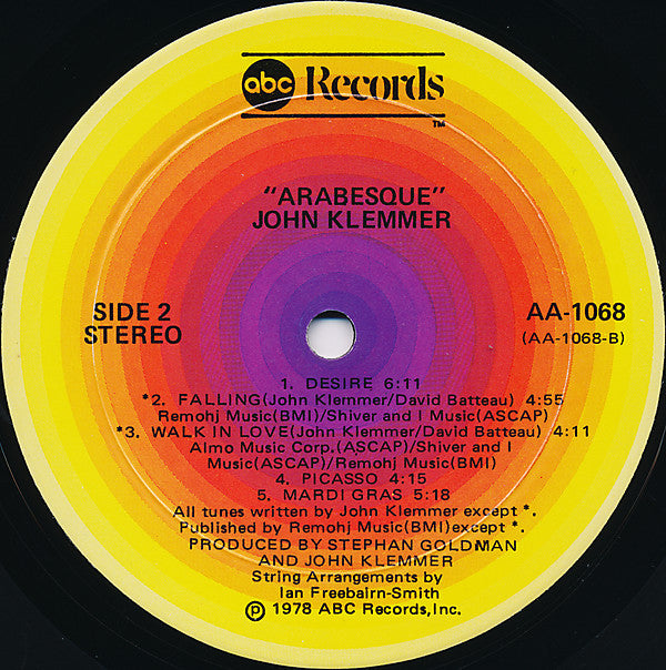 John Klemmer : Arabesque (LP, Album)