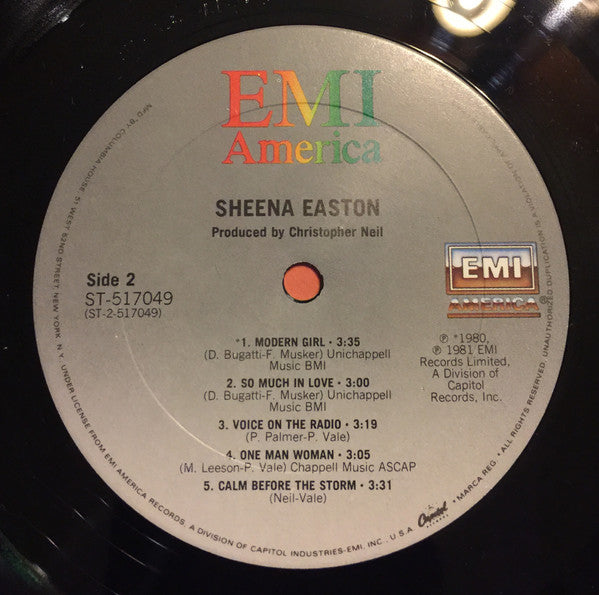 Sheena Easton : Sheena Easton (LP, Album, Club, Col)