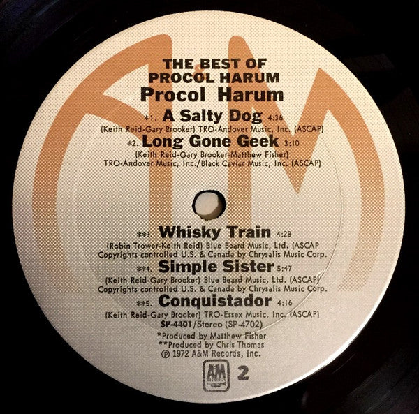 Procol Harum : The Best Of Procol Harum (LP, Comp, RE, Ter)