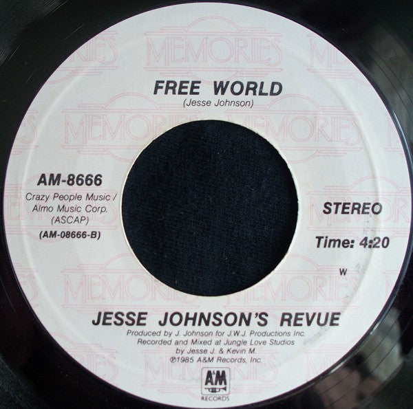 Jesse Johnson's Revue : I Want My Girl / Free World (7", RE)