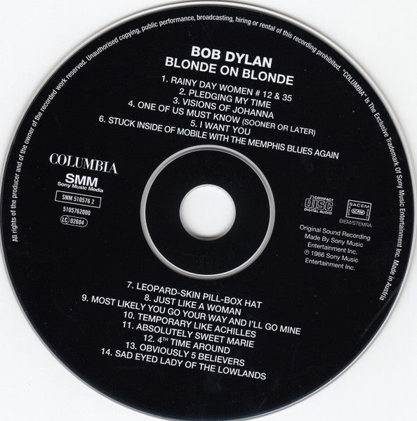 Bob Dylan : Blonde On Blonde (CD, Album, Ltd, RE, Dig)