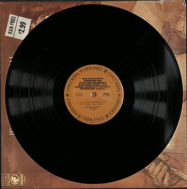 Jean-Pierre Rampal, Orchestre National De France, Jean Martinon, Aram Khatchaturian : Concerto For Flute And Orchestra (LP)
