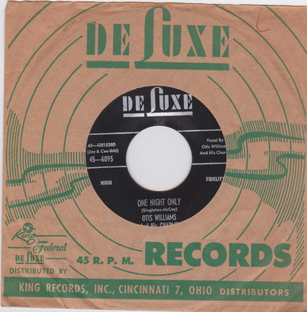 Otis Williams & The Charms : It's All Over (7")