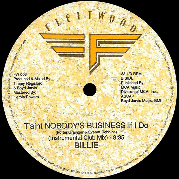 Billie : T'aint Nobody's Business If I Do (12")