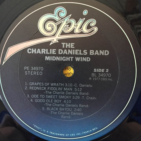 The Charlie Daniels Band : Midnight Wind (LP, RP)