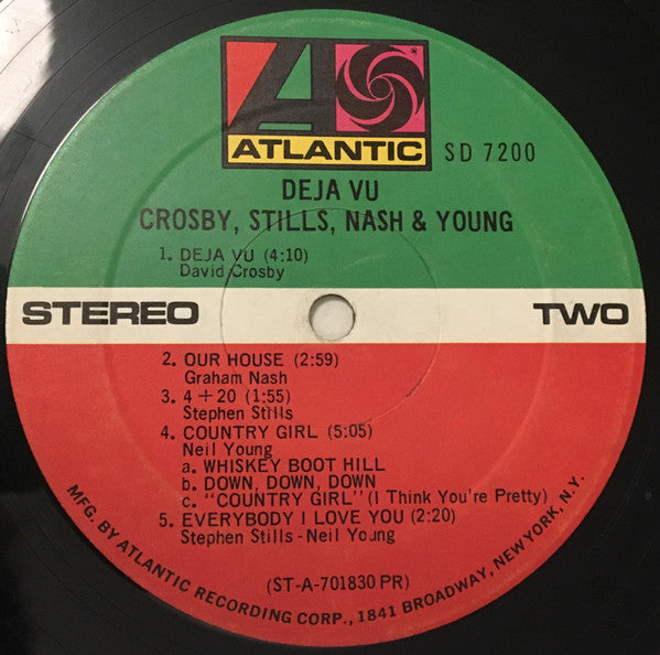 Crosby, Stills, Nash & Young : Déjà Vu (LP, Album, Gat)