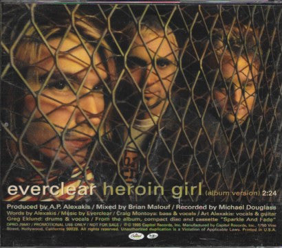 Everclear : Heroin Girl (CD, Single, Promo)