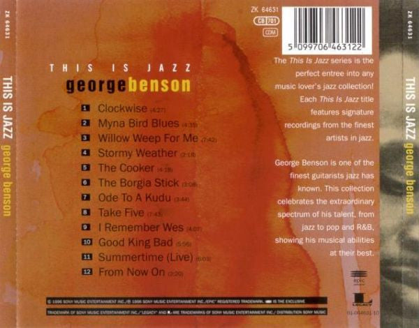 George Benson : This Is Jazz (CD, Comp)