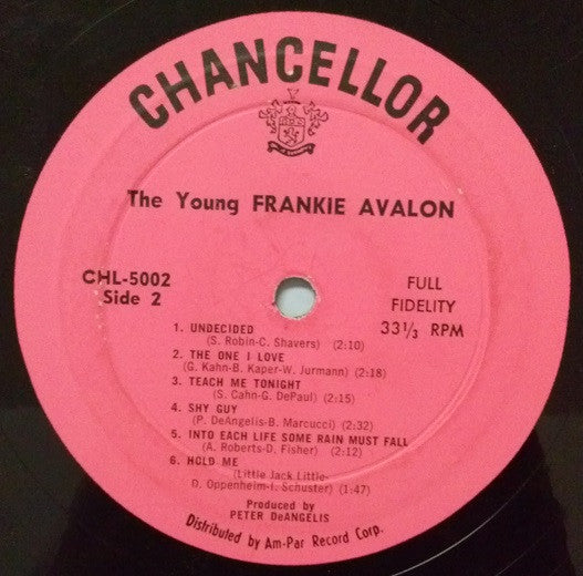 Frankie Avalon : The Young Frankie Avalon (LP, Album, Mono)