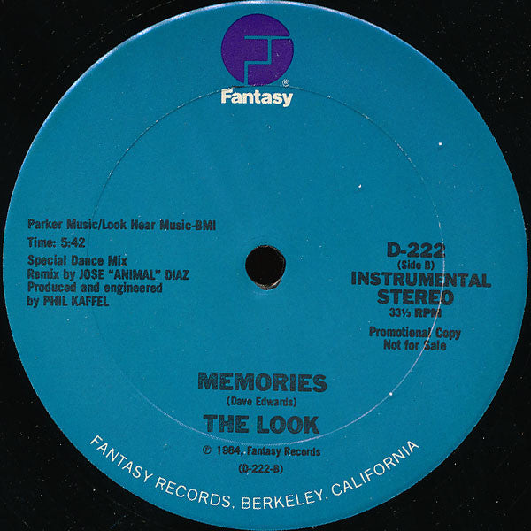 The Look (4) : Memories (12", Promo)