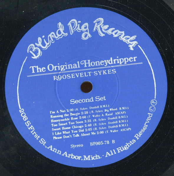 Roosevelt Sykes : The Original Honeydripper (LP, Album, Blu)