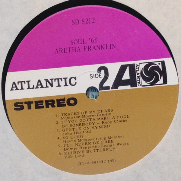 Aretha Franklin : Soul '69 (LP, Album, PR )