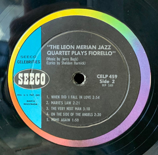 The Leon Merian Jazz Quartet : Plays Fiorello! (LP, Album, Mono)