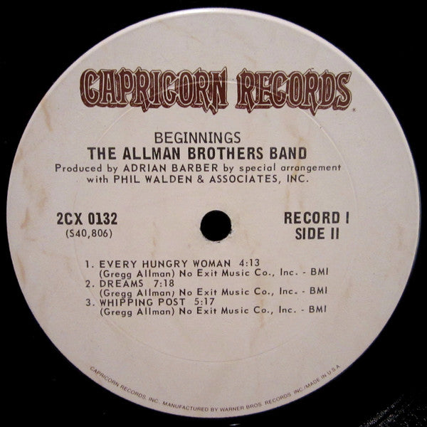 Allman Brothers Band* : Beginnings (2xLP, Comp, Ter)
