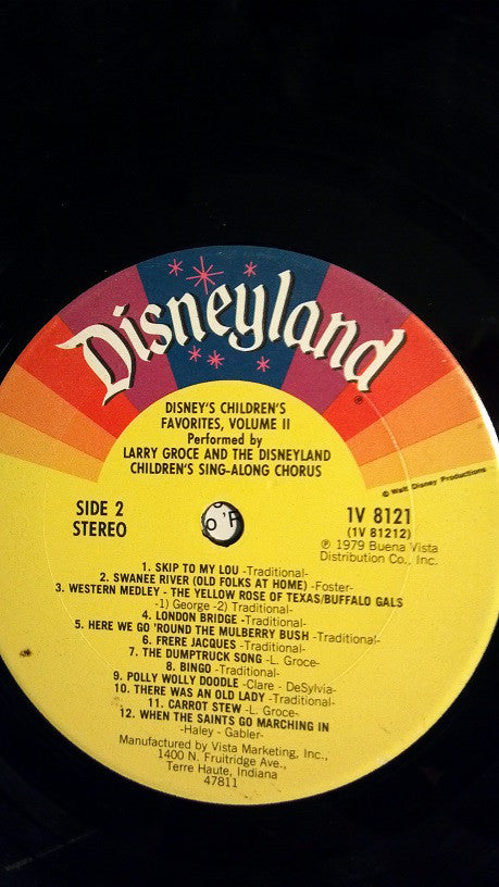 The Disneyland Children's Sing-Along Chorus : Disney's Children's Favorites Volume II (LP, Album, Club)
