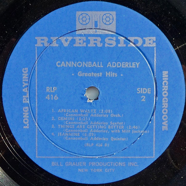 Cannonball Adderley : Greatest Hits (LP, Comp, Mono)