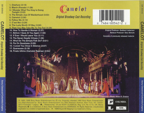 Alan Jay Lerner, Frederick Loewe / Julie Andrews, Richard Burton (2) : Camelot (Original Broadway Cast Recording) (CD, Album, RE, RM)