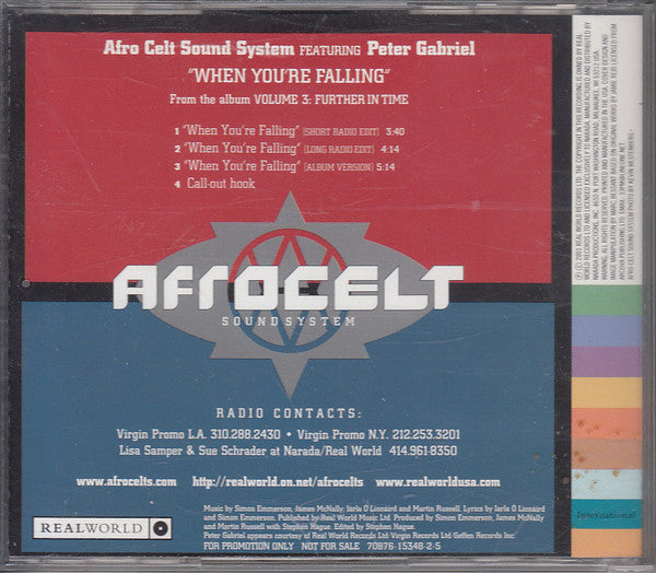 Afro Celt Sound System Featuring Peter Gabriel : When You're Falling (CD, Single, Promo)